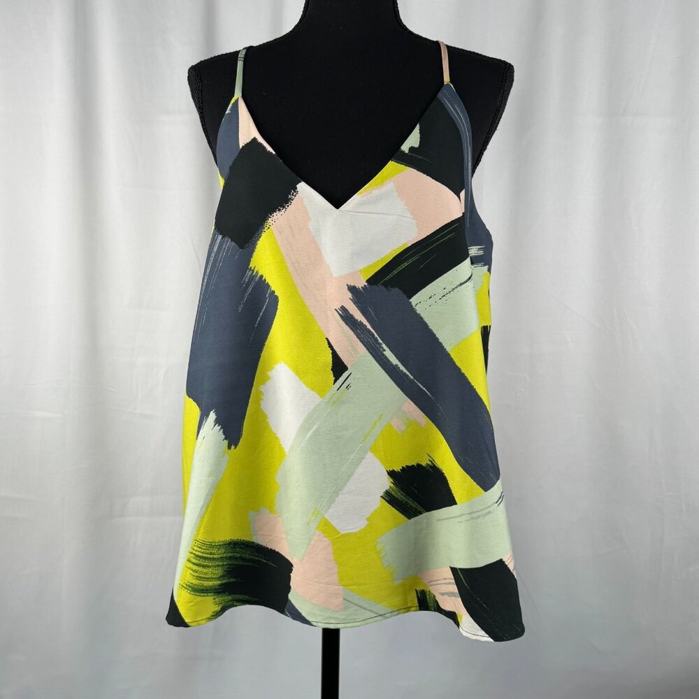 Women's Banana Republic Multi-Color Tank Abstract Flowy Feminine Size Medium